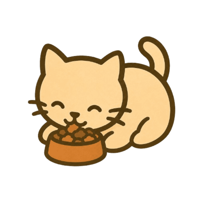 Happy Cat Eating